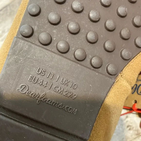 NWT Dluxe by Dearfoama men’s genuine shearling warm & comfy slippers shoes 11 - Picture 5 of 11